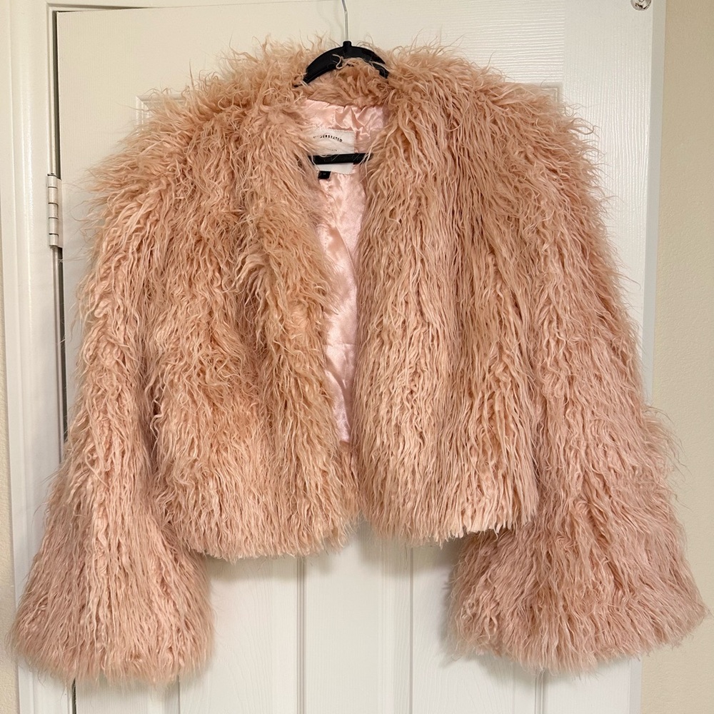 Understated Leather Pink Faux Fur Medium